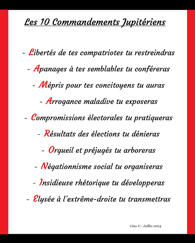 Les 10 Commandements Jupitériens